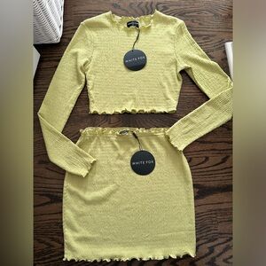 White Fox Boutique Lemon Skirt Set